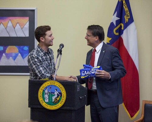 Scotty McCreery and NC Governor Pat McCrory